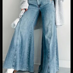Modcloth Light Blue Flare Jeans